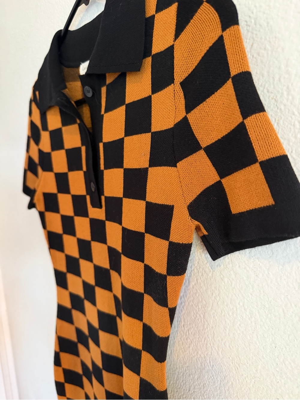 Love Always 🧡🖤 Black and Orange Checker Dress - Picture 8 of 10